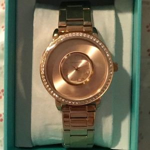 Rose gold origami owl watch